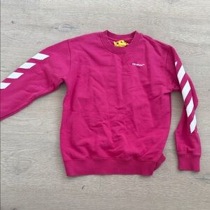 Off-White Fuchsia Crewneck Sweater